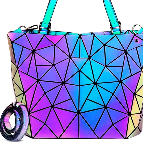 unknown Handbags - 💋Geometric luminous bag matching wallet